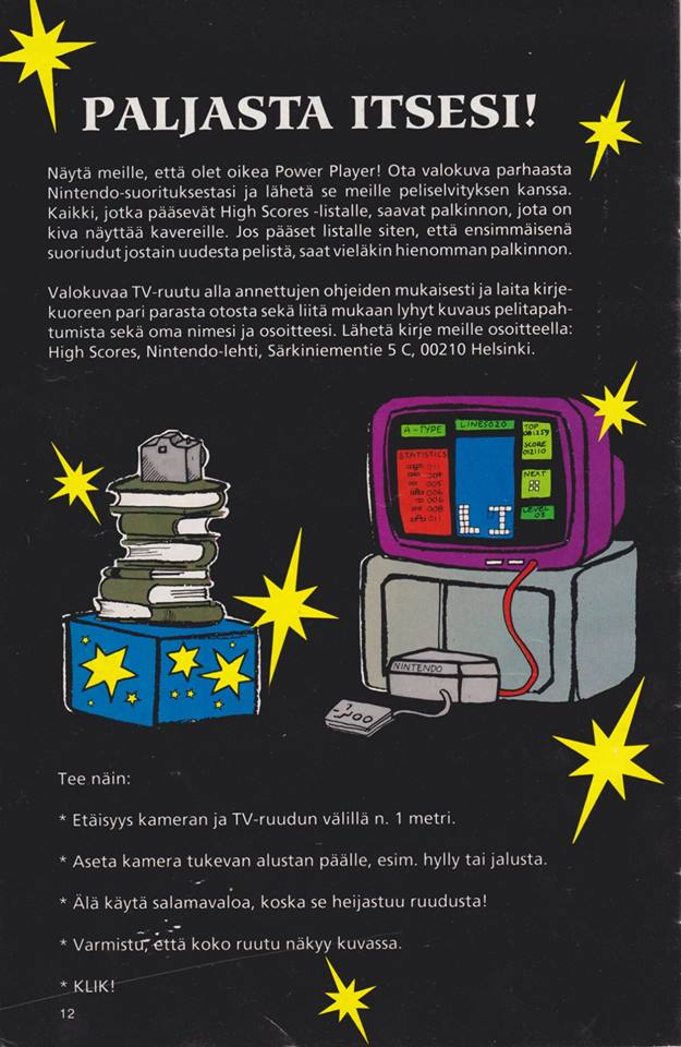 Kuva 7. Nintendo-lehden PowerPlayer-liite 3/1991, 12.